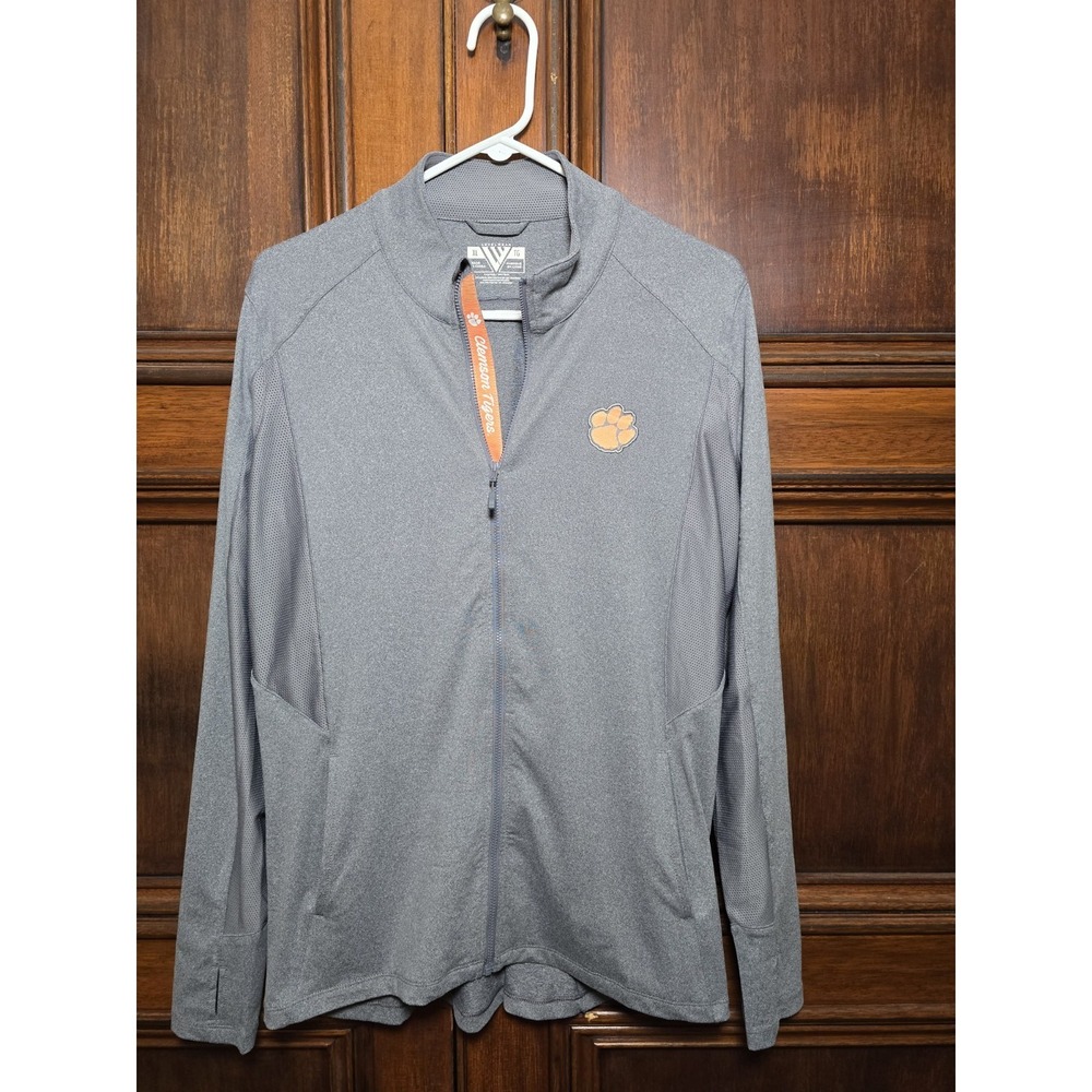 Level Wear Clemson Tigers Gray Full-Zip Jacket XL